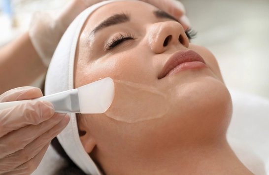 woman facial with perfect derma
